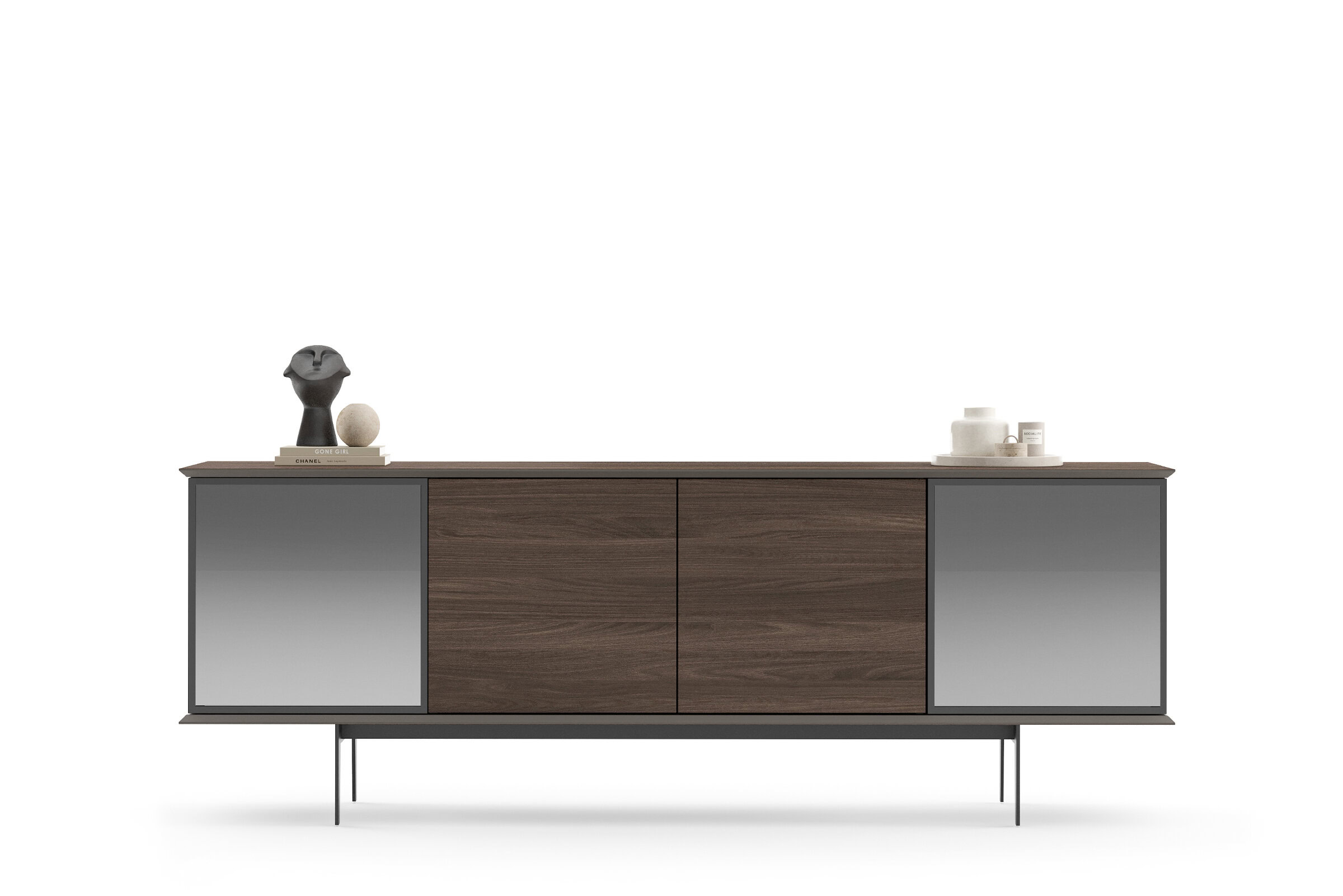 Buffet Luis sur fond blanc, vue de trois-quarts