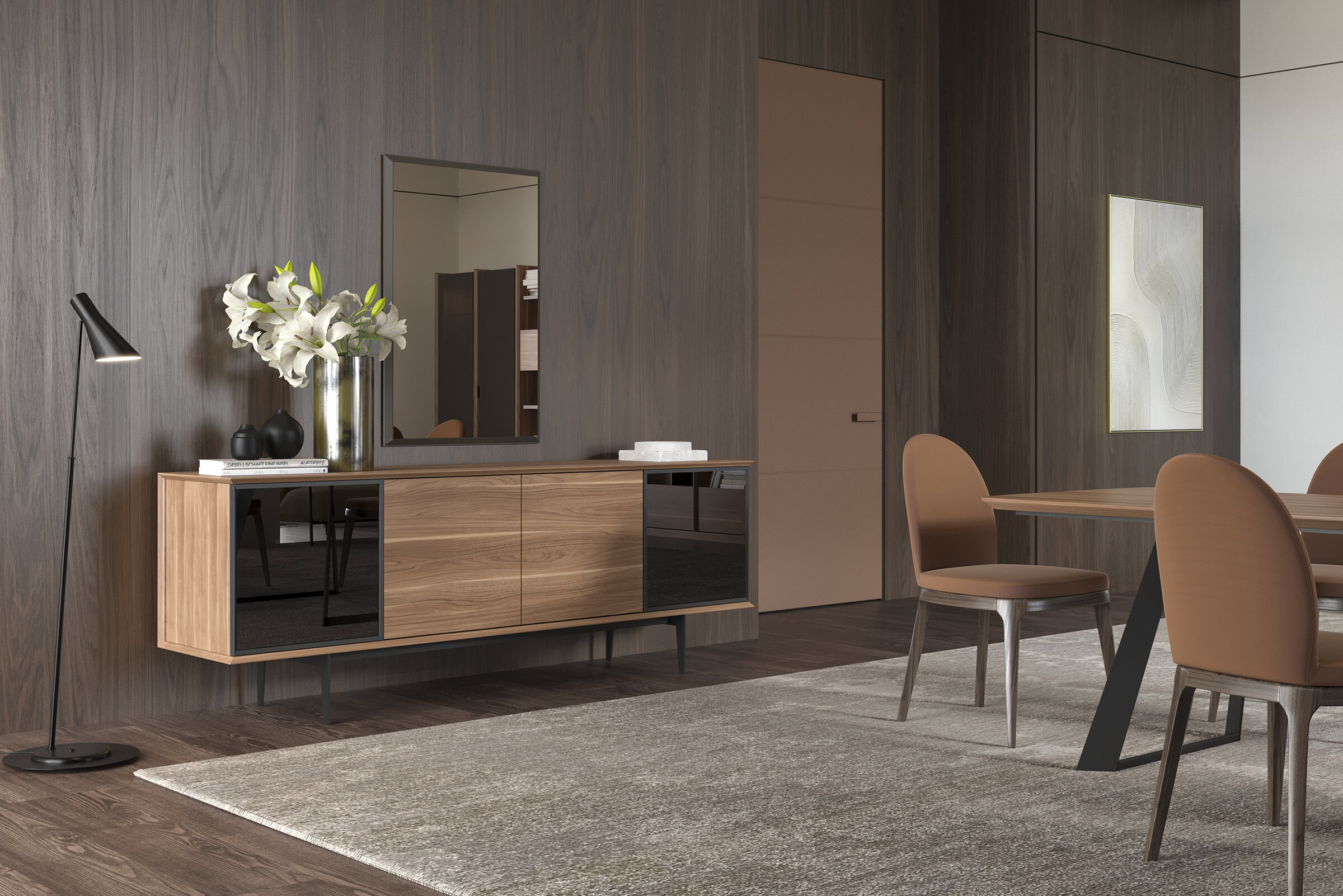 Détail du design du buffet Luis