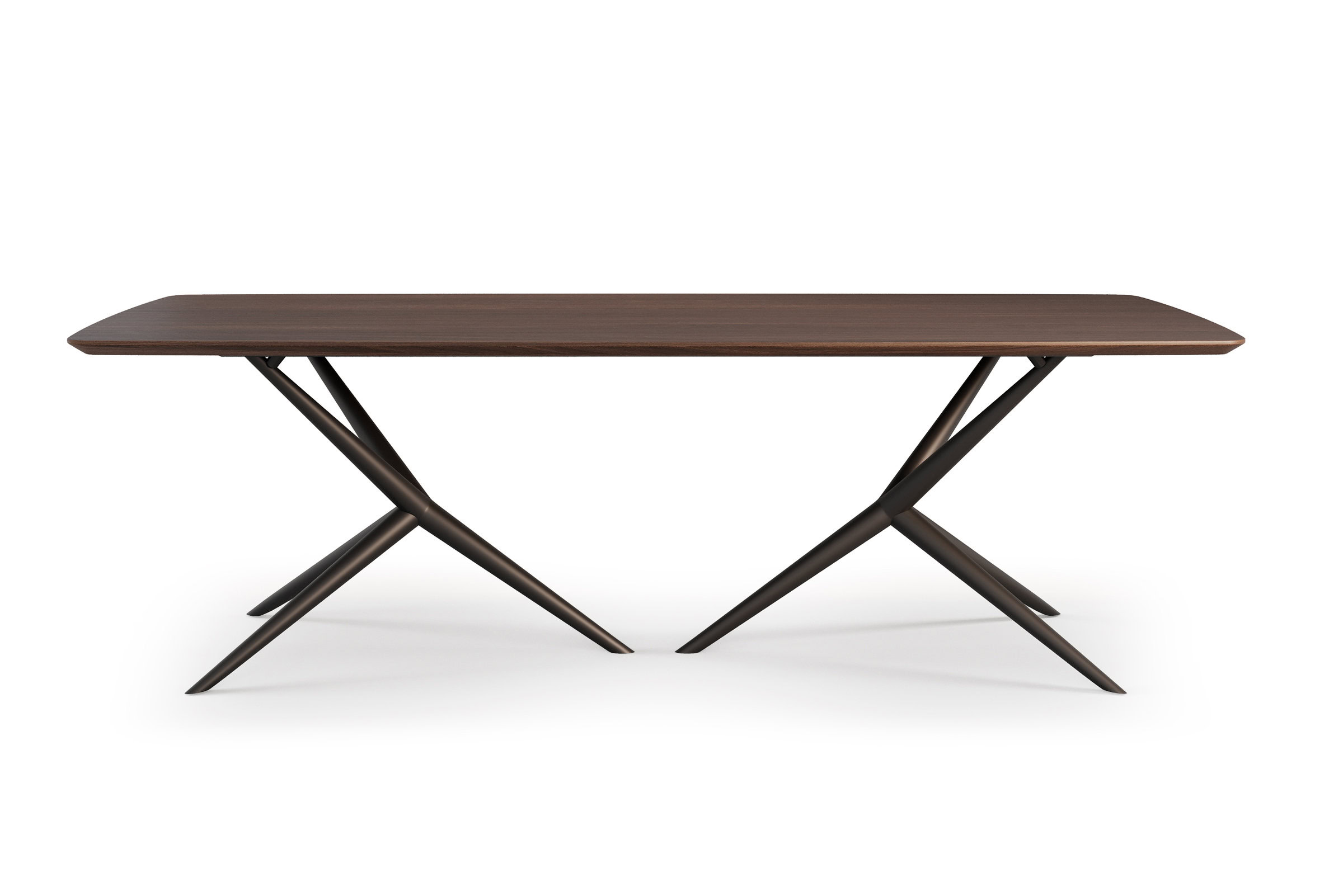 Table Luis 240 cm sur fond blanc, vue de face