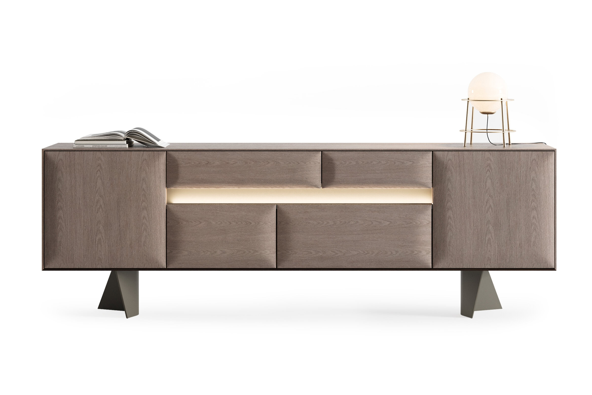 Buffet Madlen sur fond blanc, vue de profil