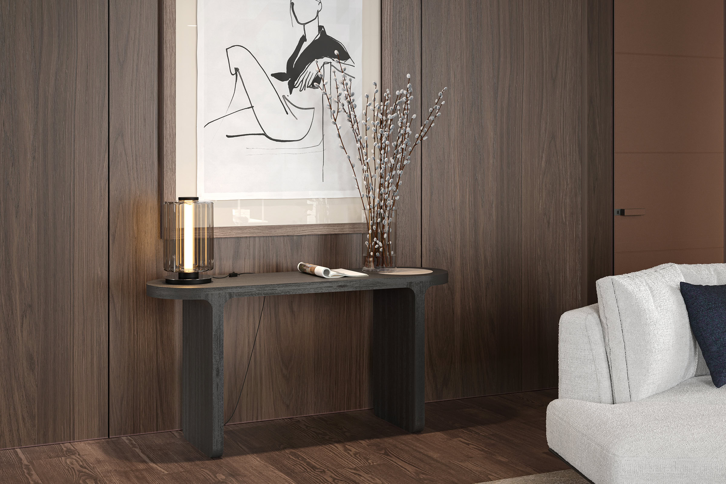 Table console Max dans un intérieur design