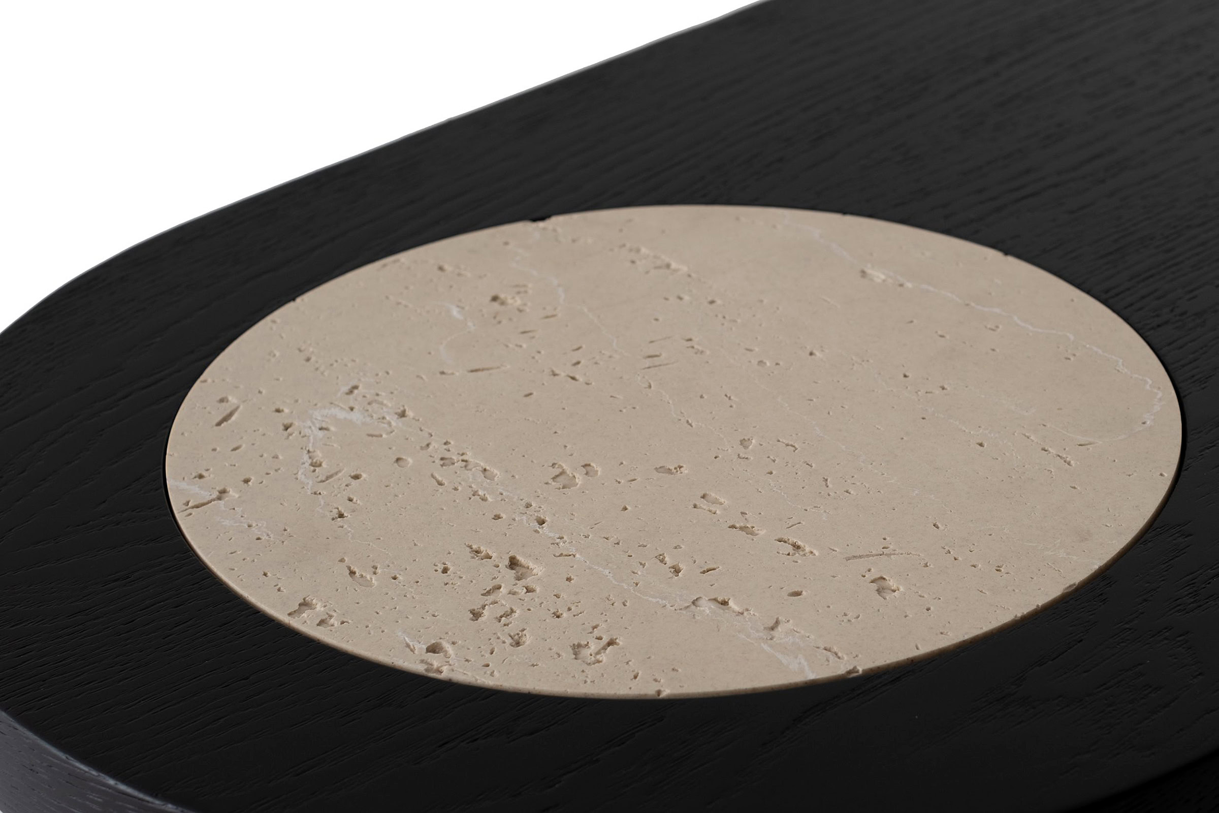 Table console Max sur fond blanc, vue de profil