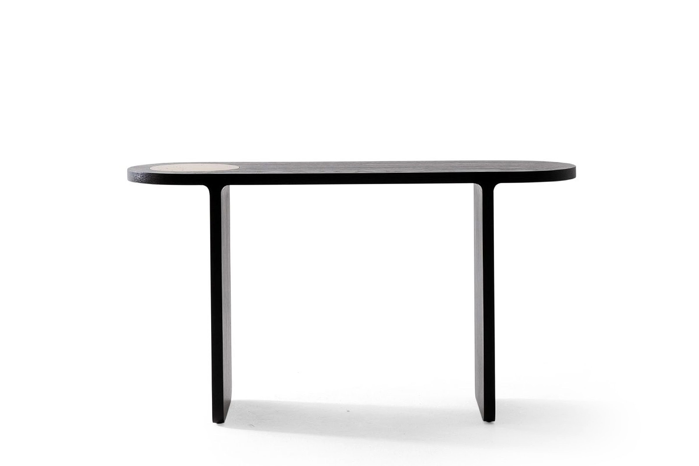 Table console Max sur fond blanc, vue de face