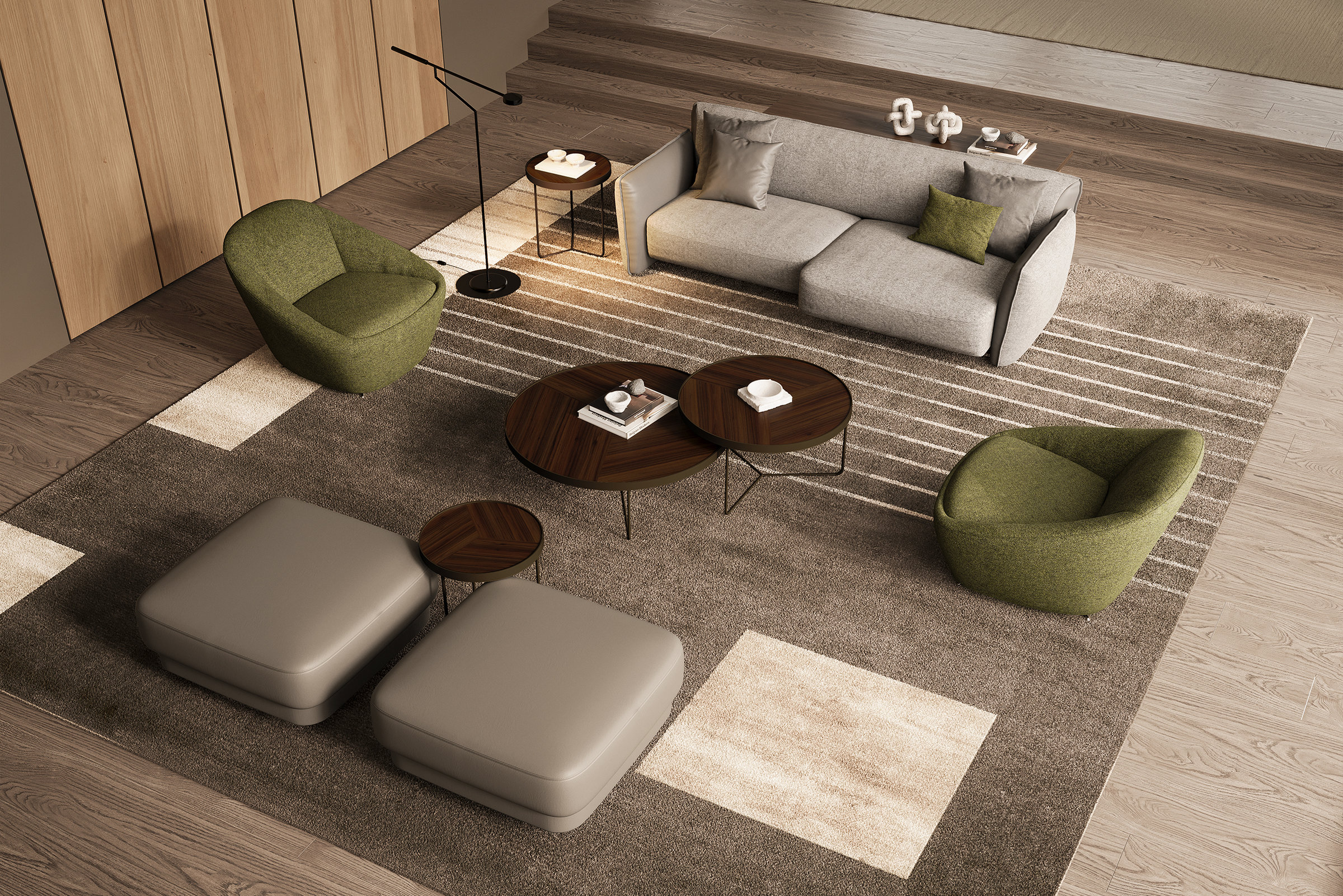 Vue de dessus de la collection Mergui