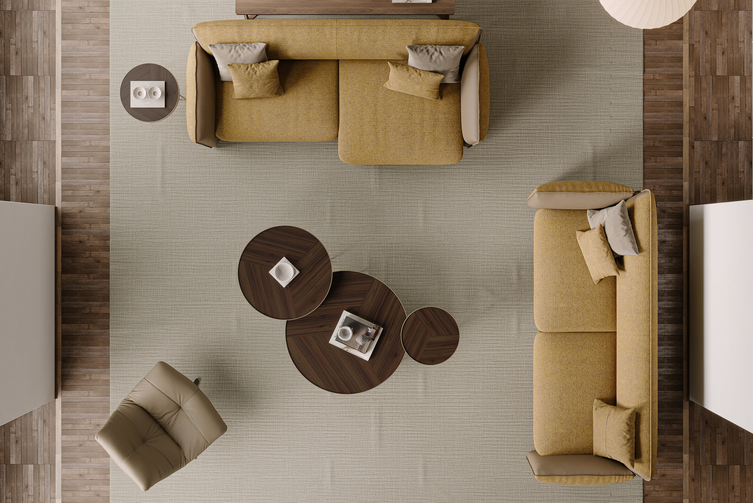 Set de tables Mergui dans un salon