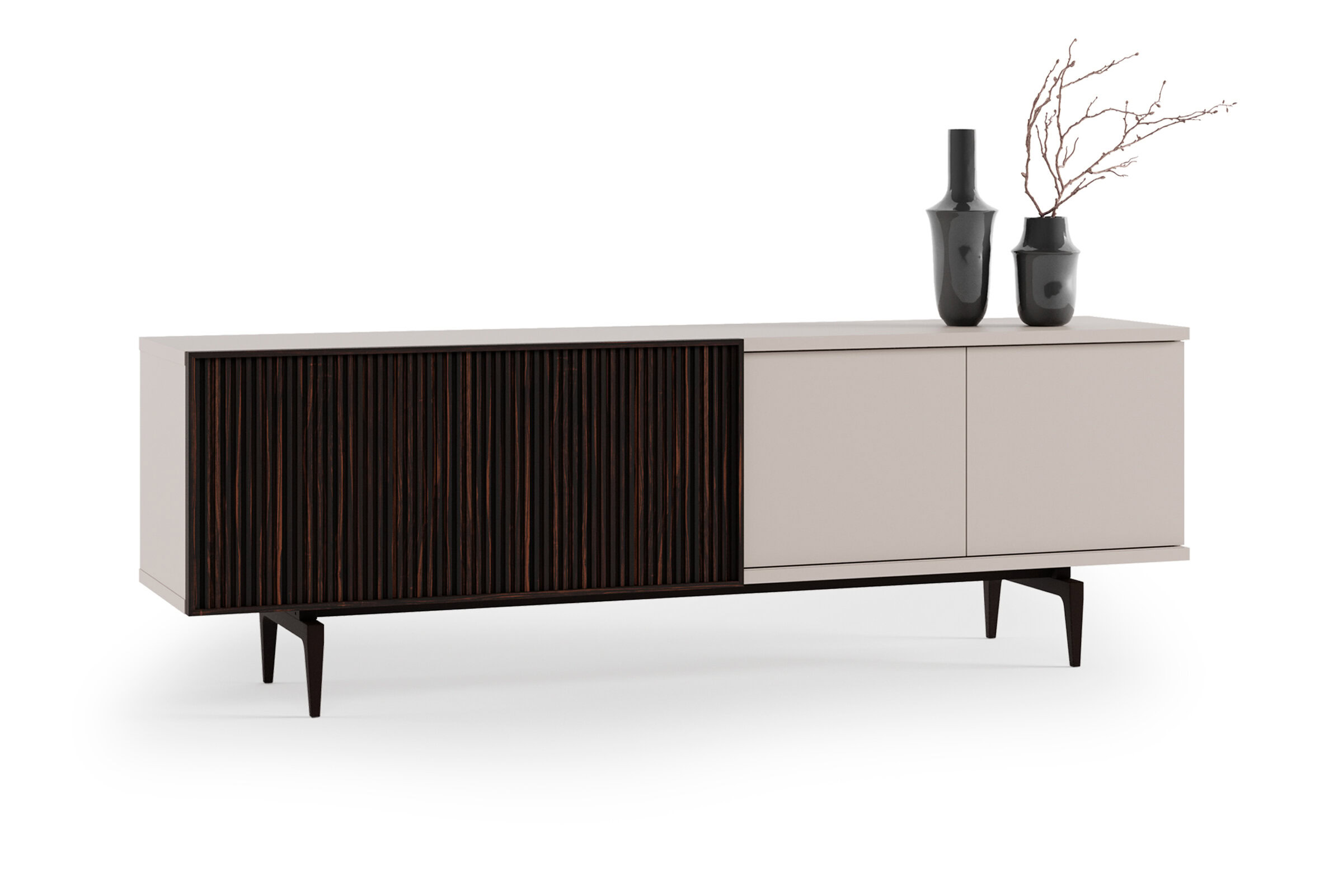 Buffet Nora sur fond blanc, vue de face