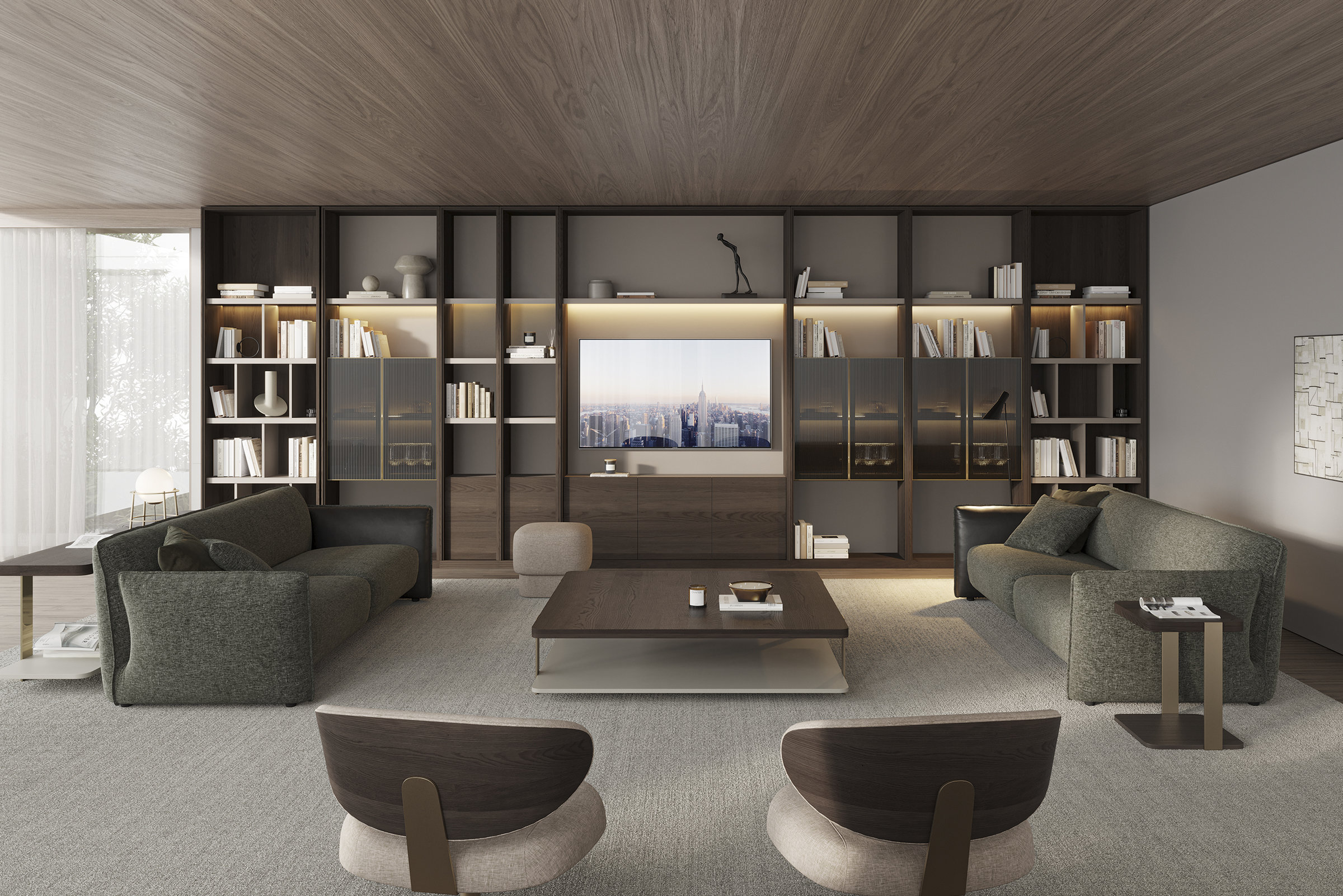 Table basse Hector devant un meuble TV