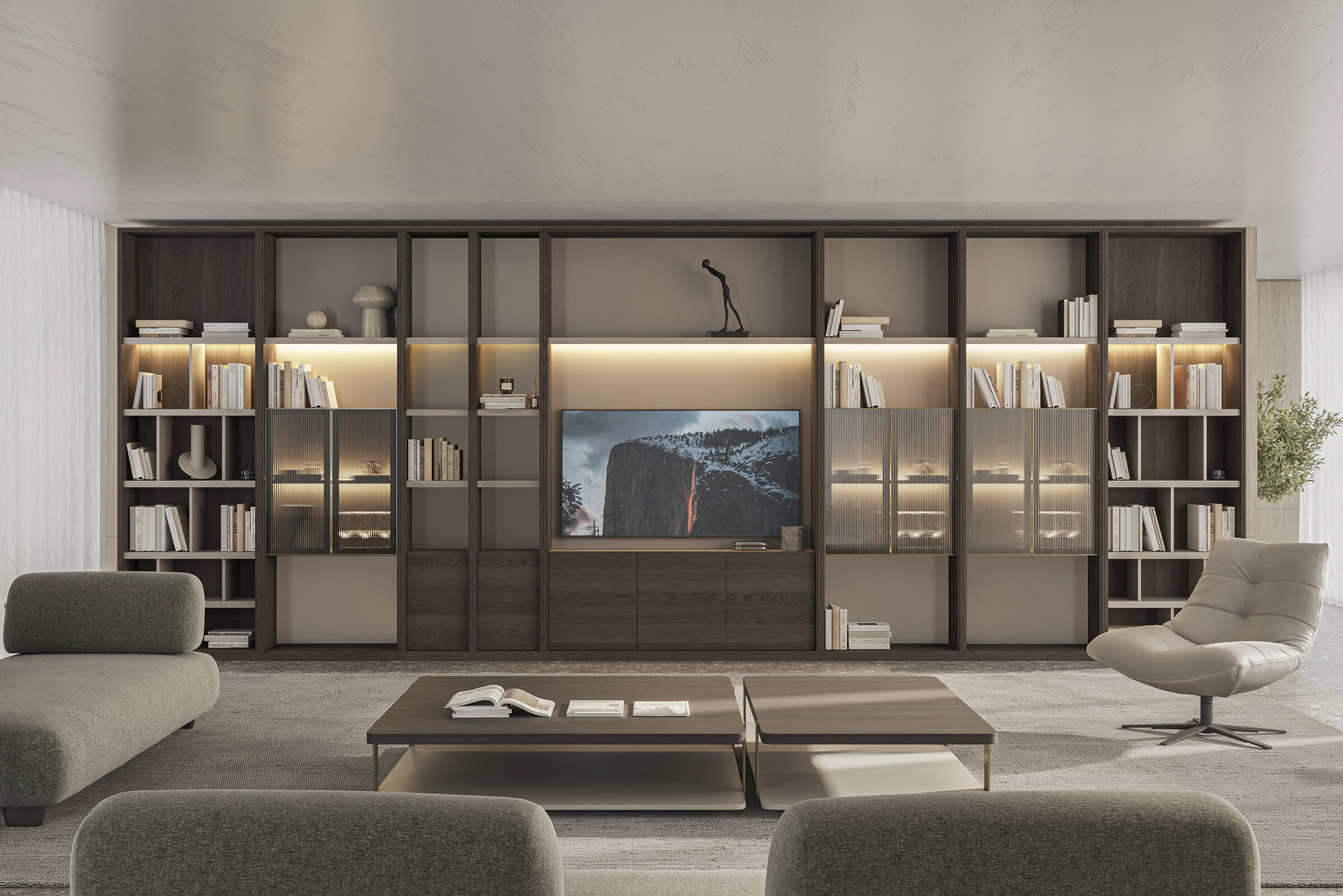 Détail du design de l'étagère Nova