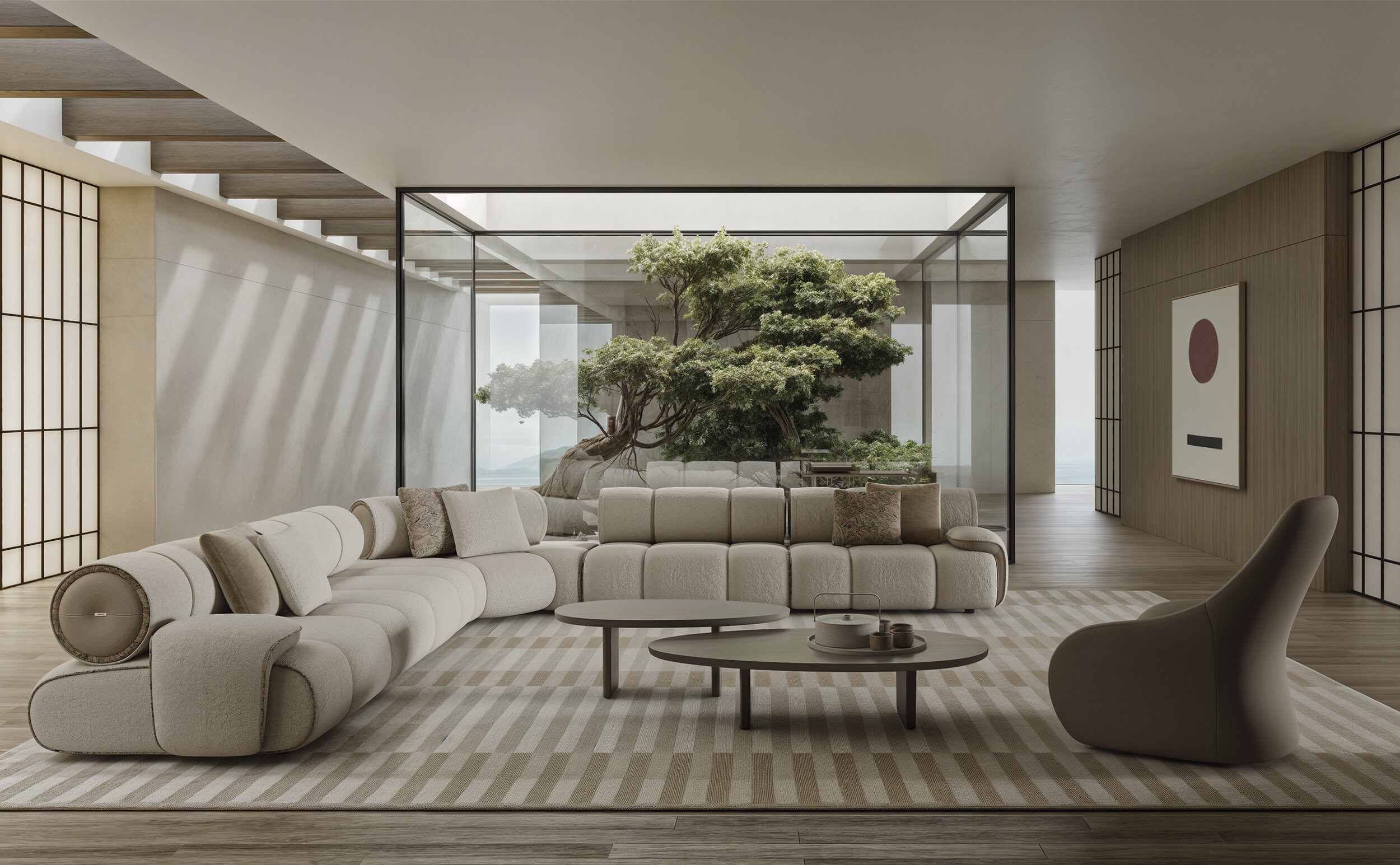 Ambiance moderne avec les tables Barcelona