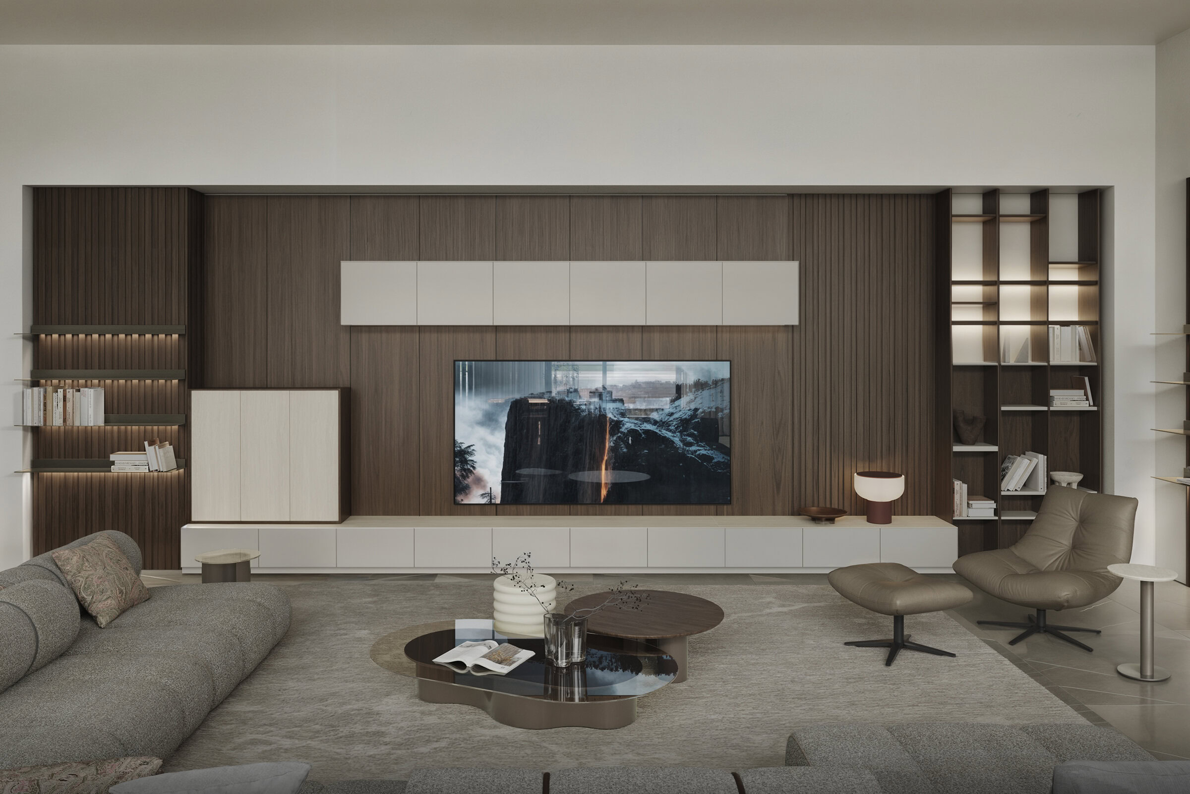 Détail du design de la table basse Pera