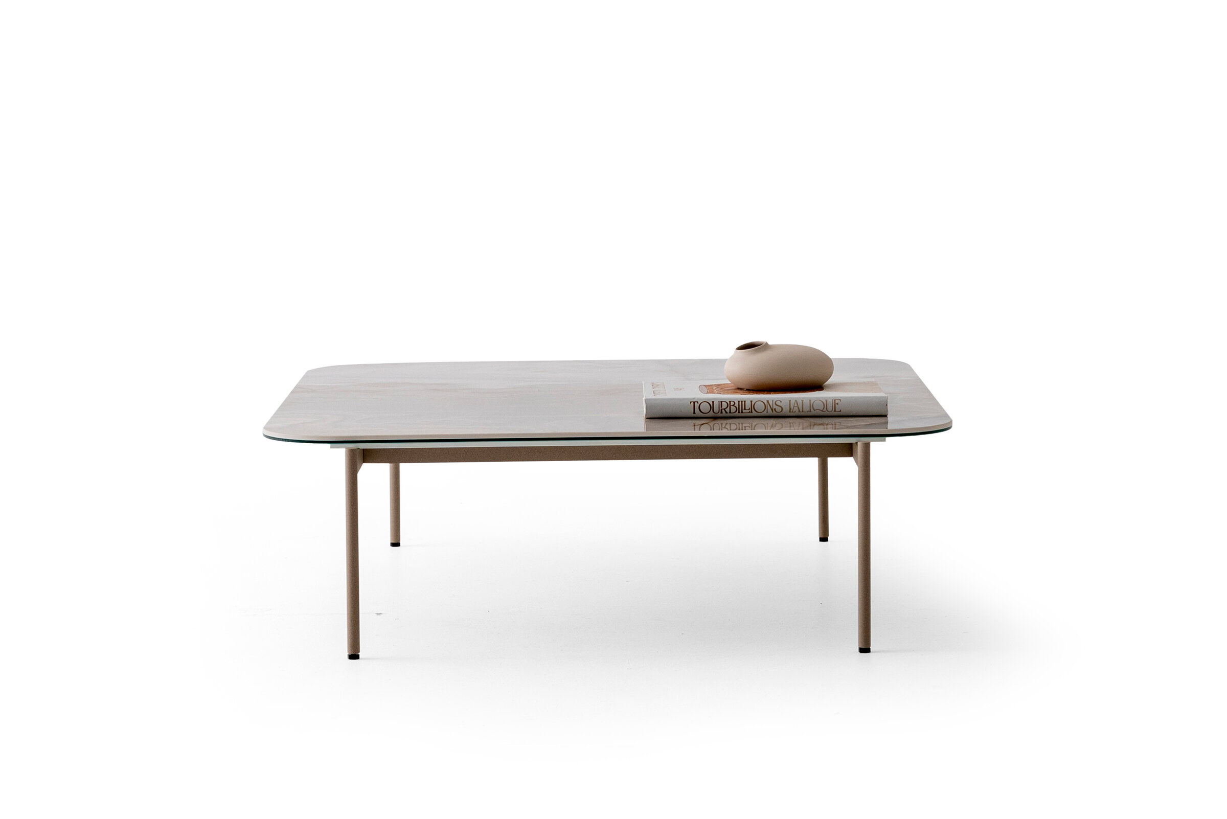 Vue de profil de la table basse Pandora