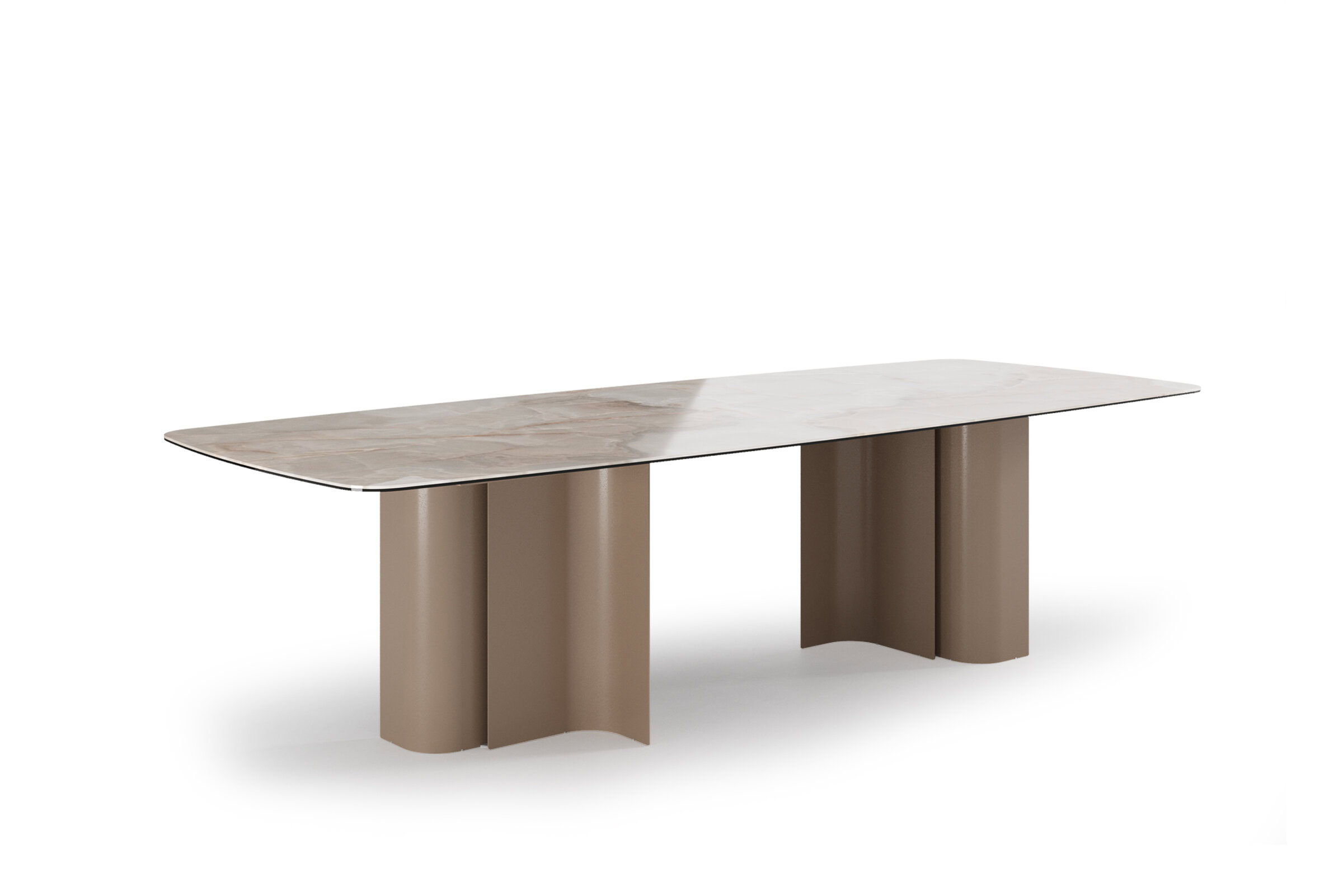 Table Pandora sur fond blanc, vue de face