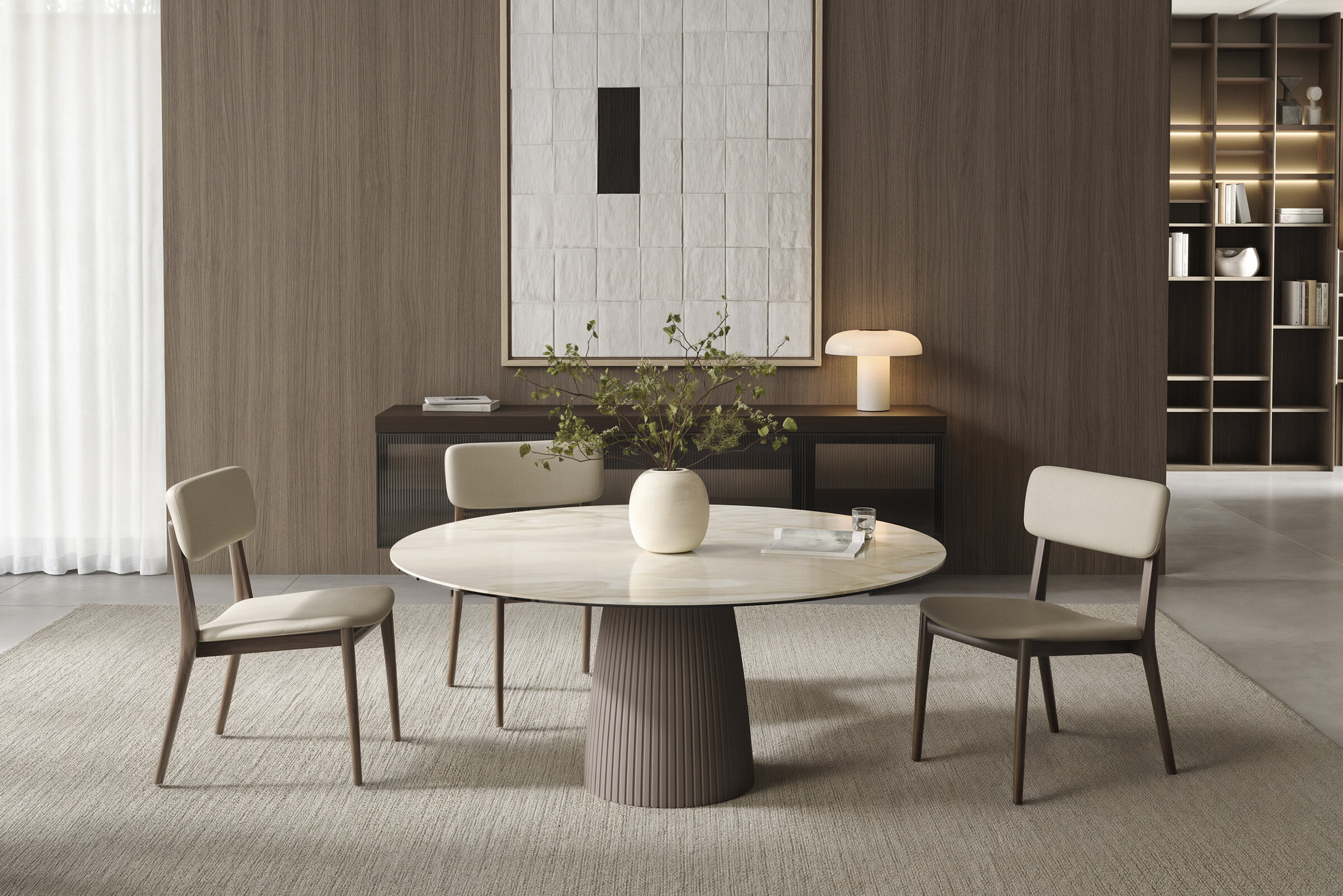 Détail du pied de la table Pilea