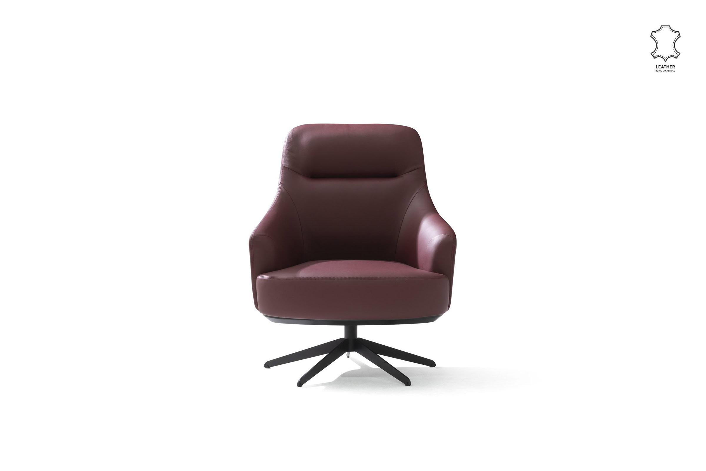 Fauteuil Piri sur fond blanc, vue arrière