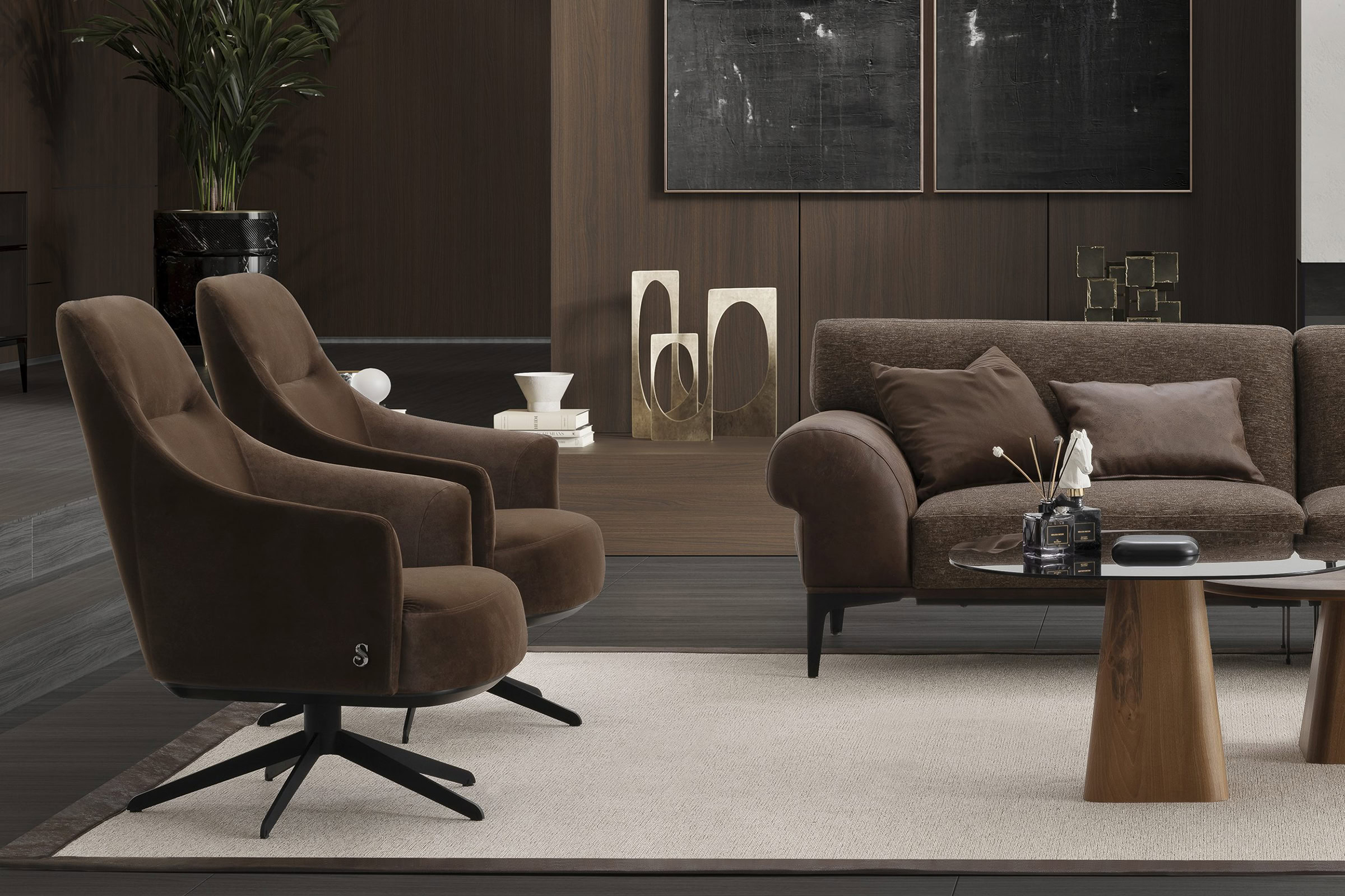 Fauteuil Piri dans un intérieur design