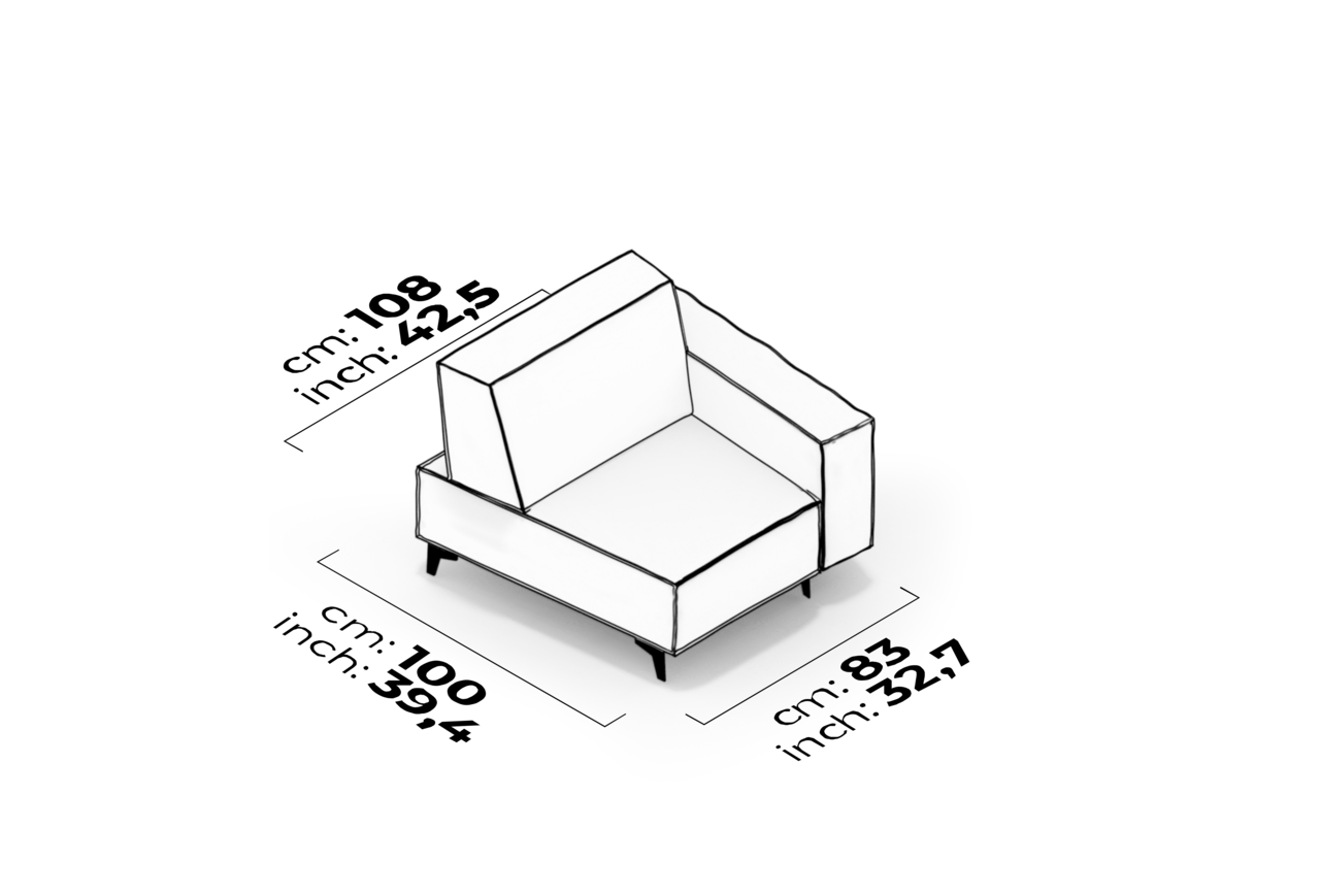 Schéma Module angulé (droit)
