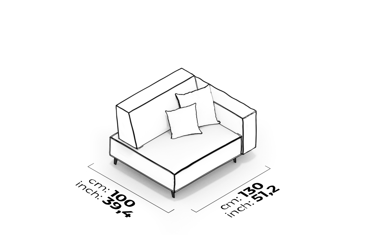 Schéma Module de bras 105 cm (droit)