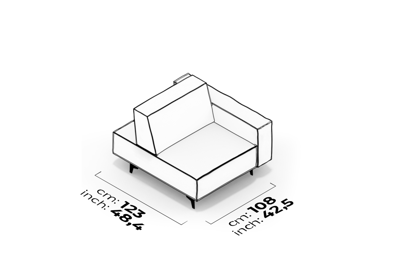 Schéma Module de bras pour salon (droit)
