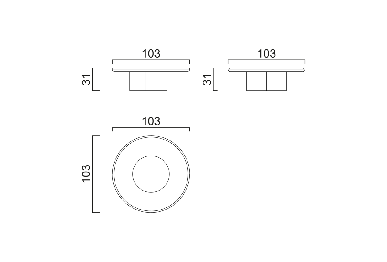 Schéma Table basse centrale