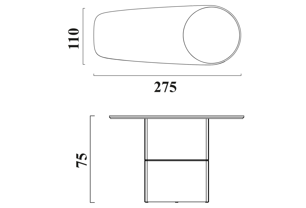 Schéma Table Arche Elegante pour 10 chaises