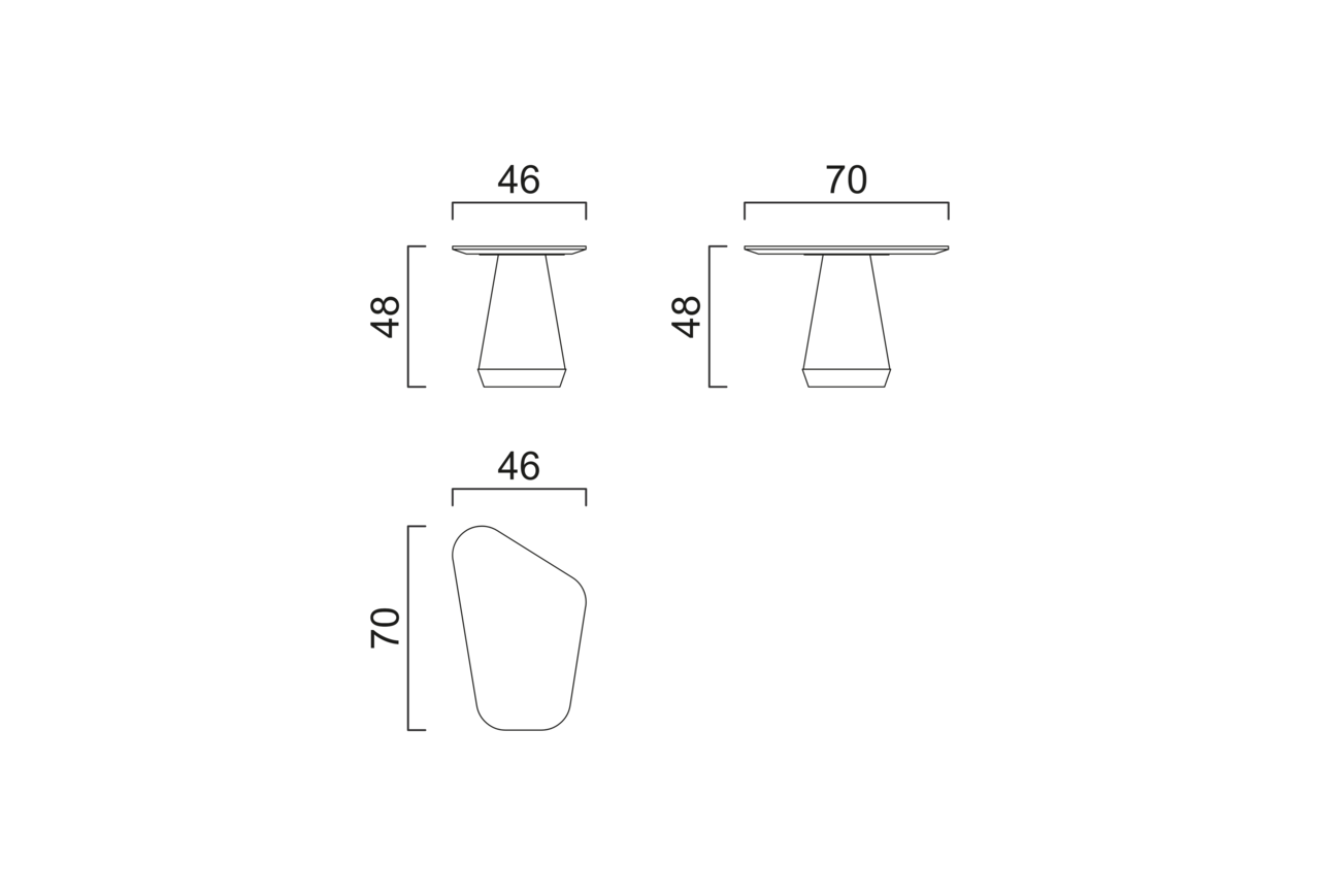 Schéma Table basse longue