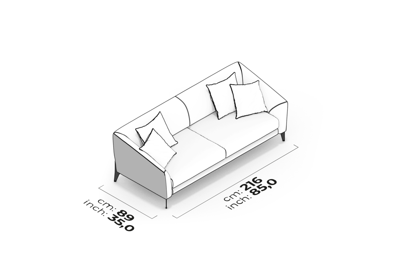 Schéma Canapé 3 places