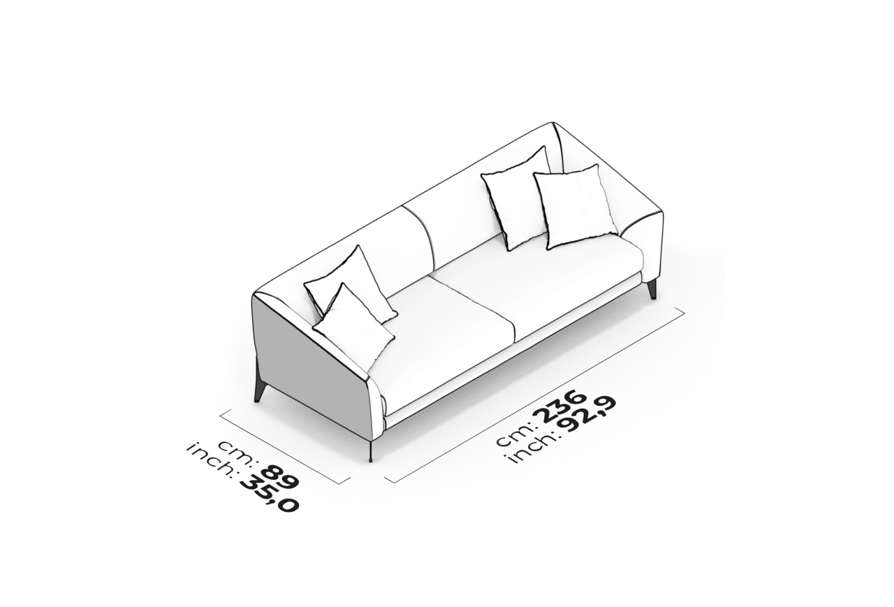 Schéma Canapé 4 places