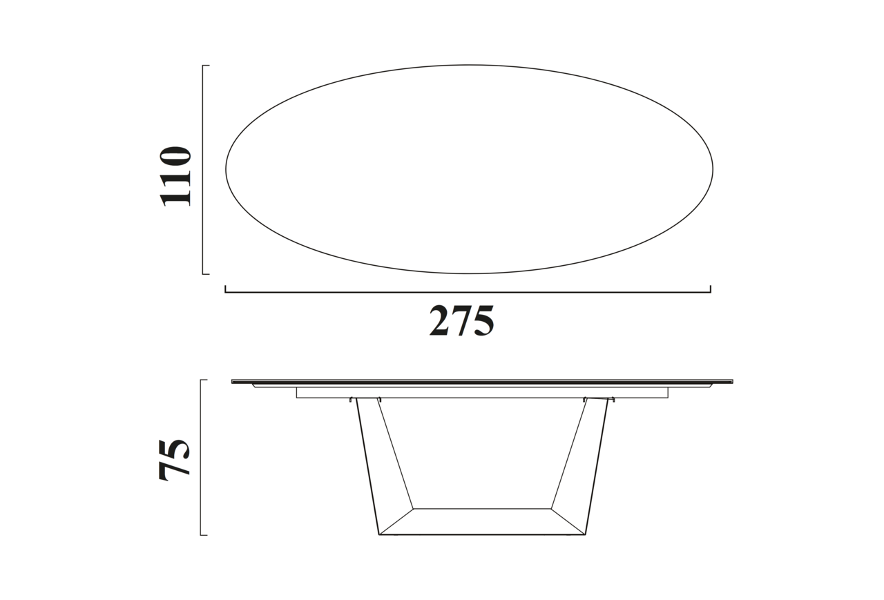 Schéma Table Avorio pour 10 chaises