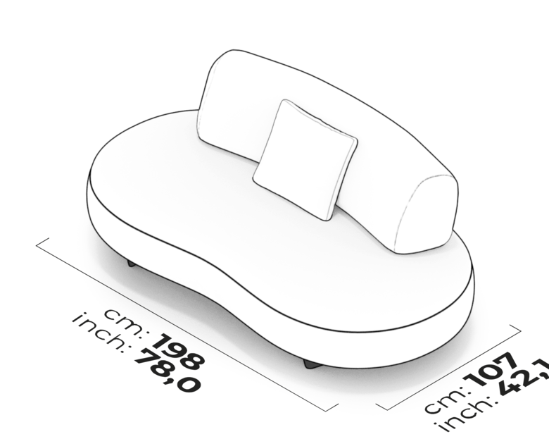 Schéma Canapé 2 places