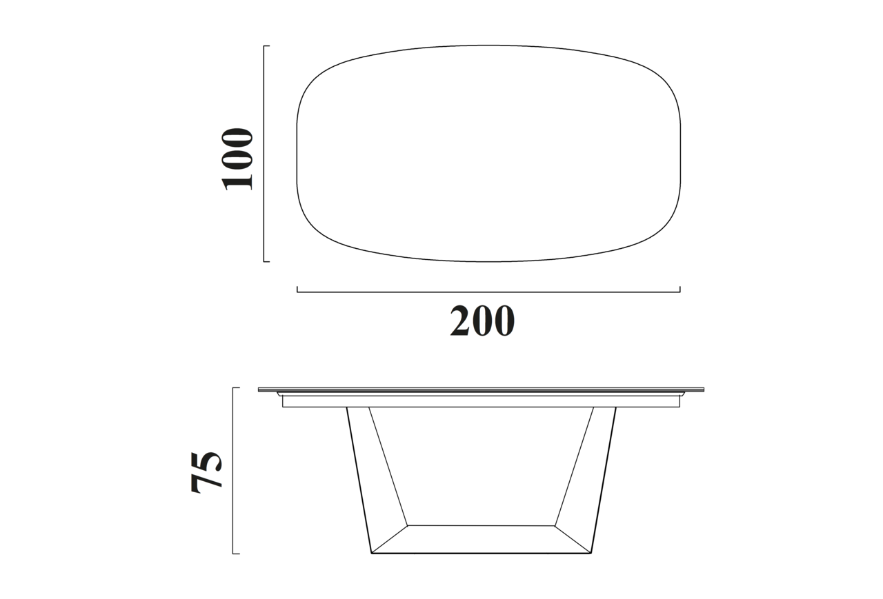 Schéma Table Brera pour 6 chaises