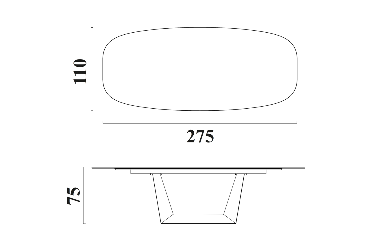 Schéma Table Brera pour 10 chaises