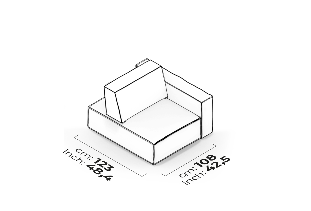 Schéma Module de bras pour salon (droit)