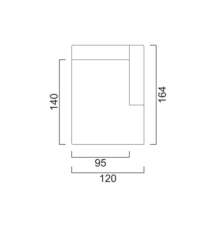 Schéma Module de relaxation à accoudoir haut (droit)