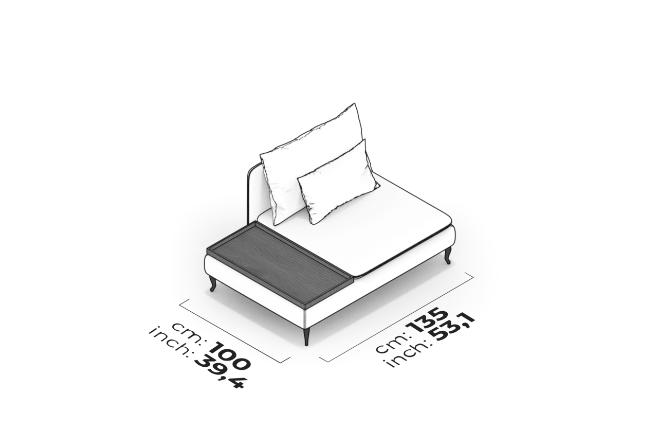 Schéma Module intermédiaire avec table basse (Gauche)