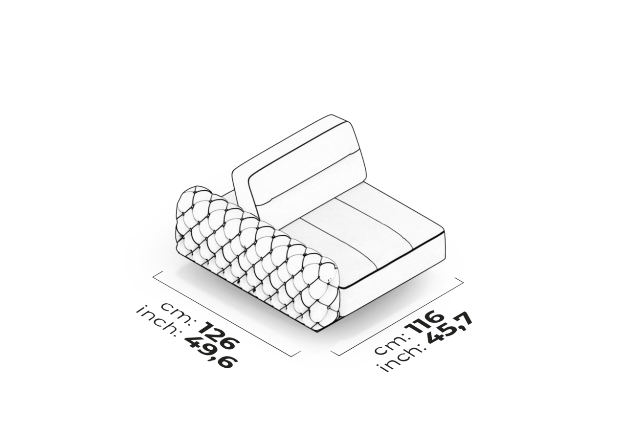 Schéma Module de bras pour salon (gauche)