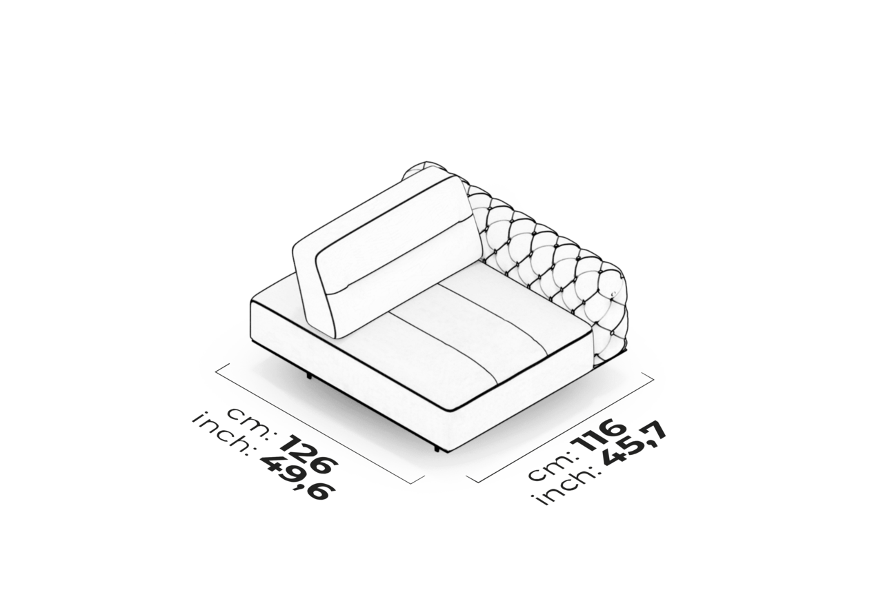 Schéma Module de bras pour salon (droit)