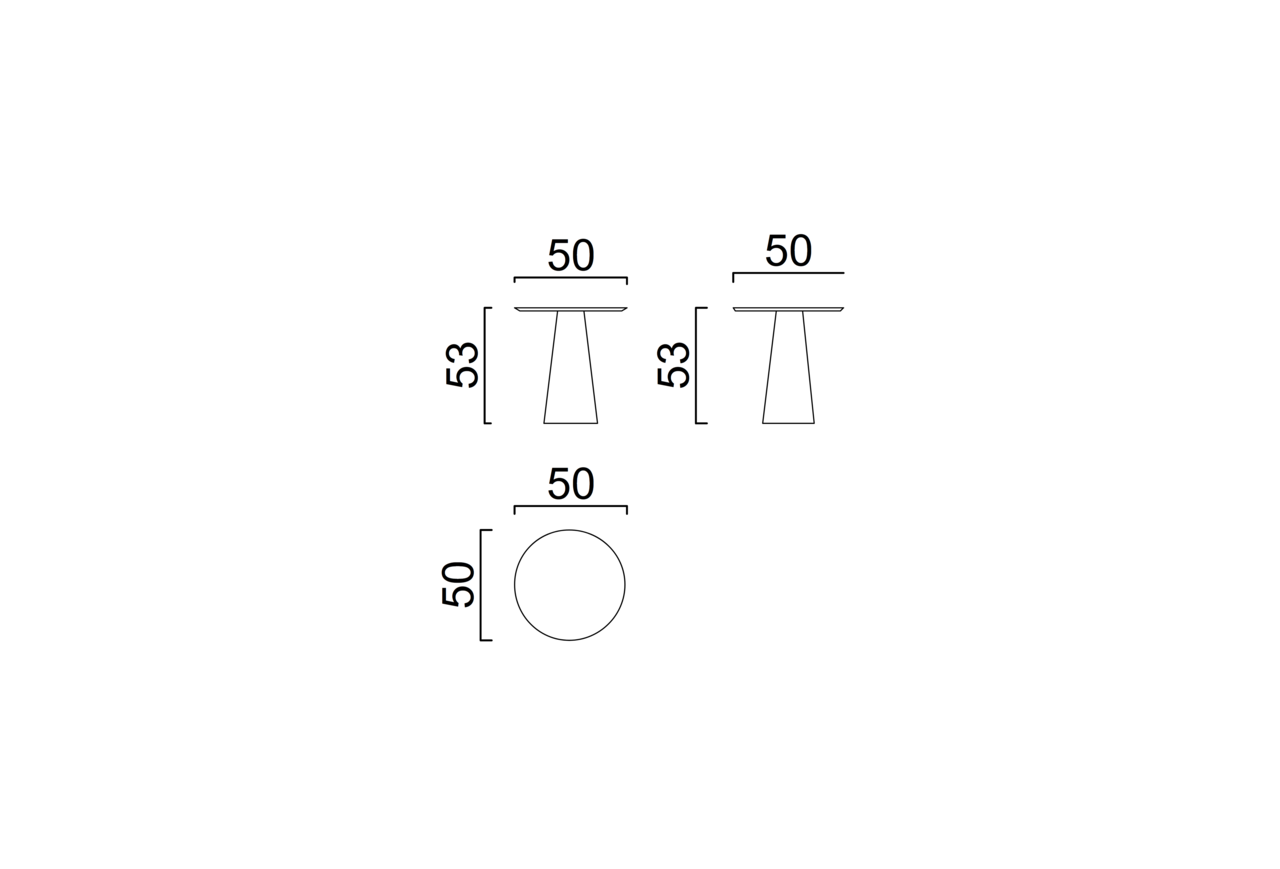 Schéma Table d'appoint longue