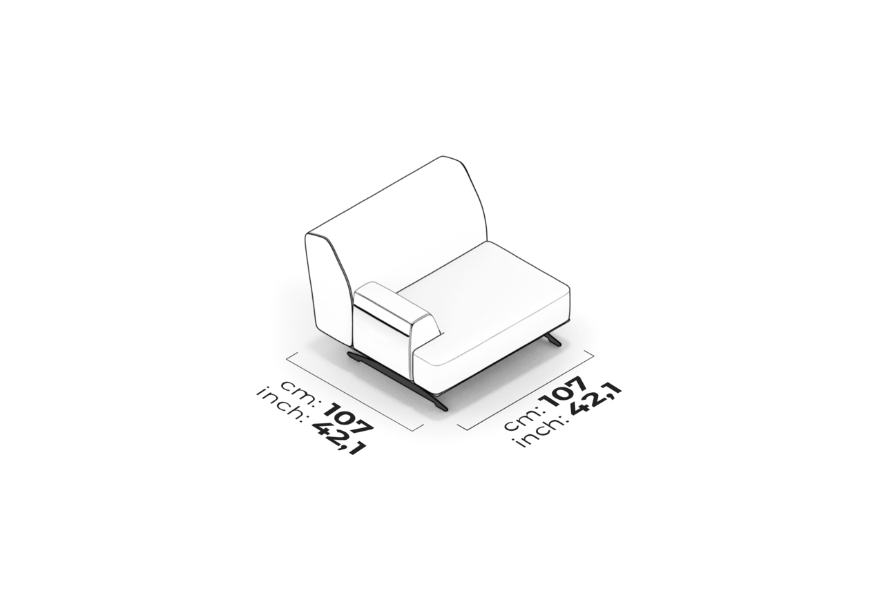Schéma Module de bras 107 cm (gauche)