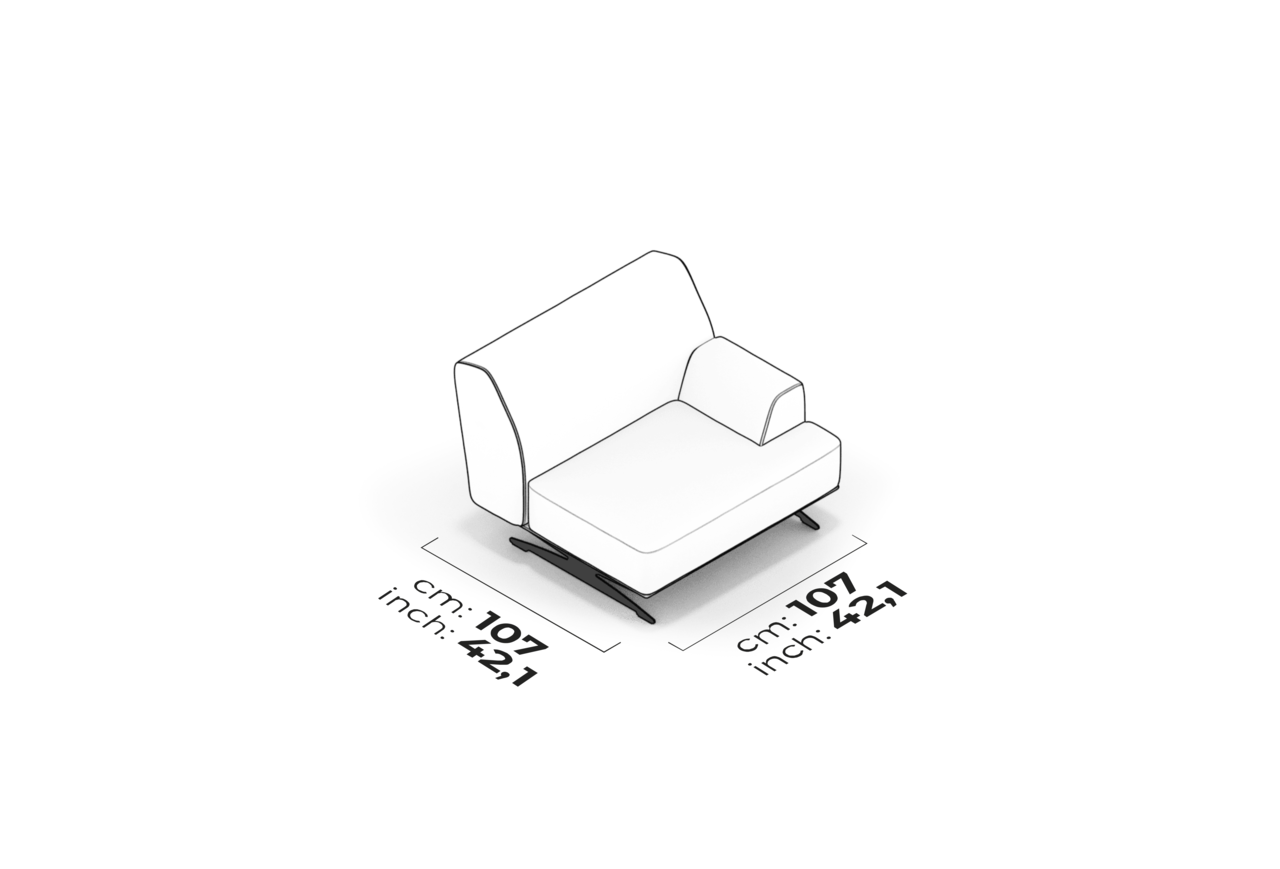 Schéma Module de bras 107 cm (droit)