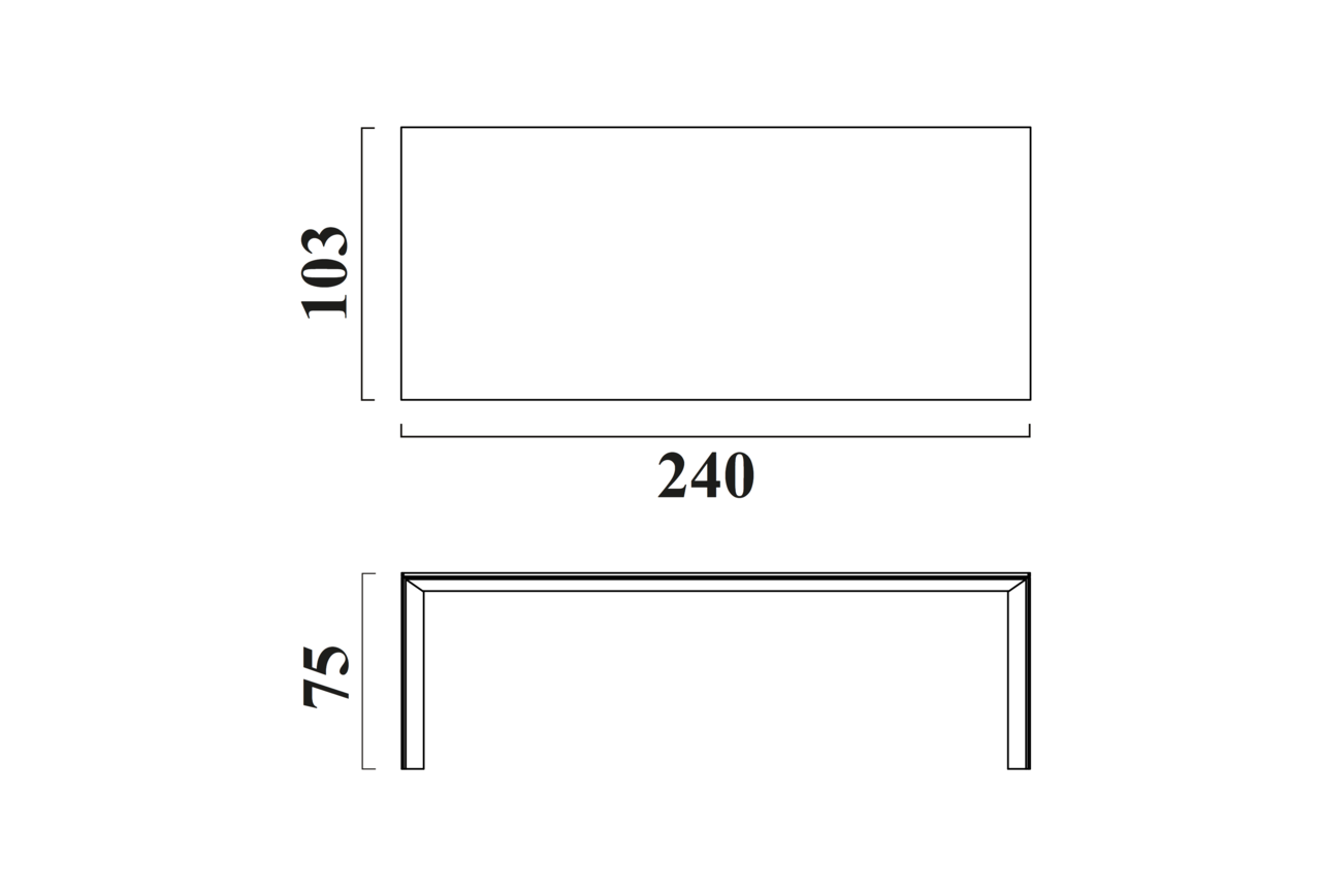 Schéma Table Hector pour 8 chaises