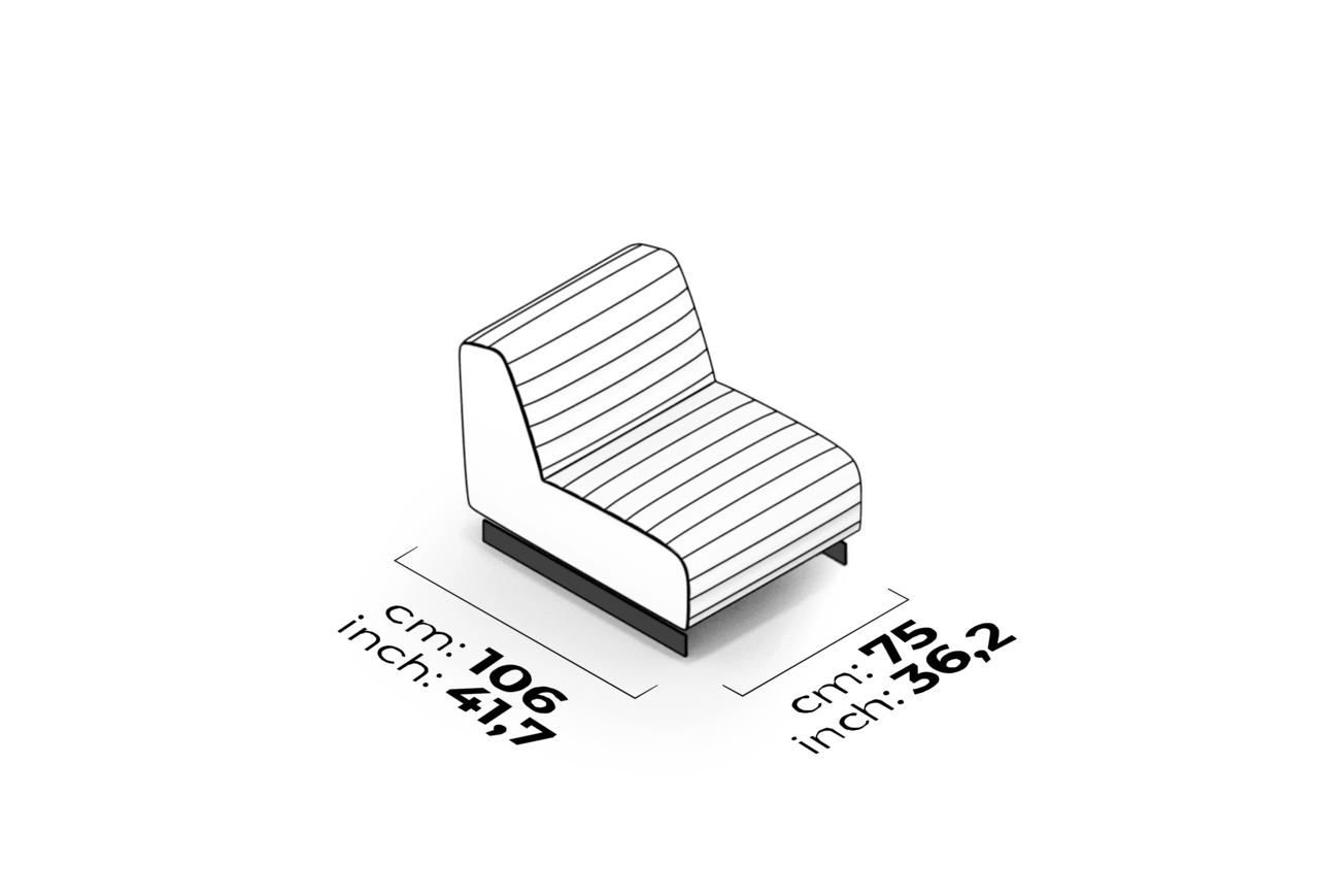 Schéma Inter Module matelassé 75 cm