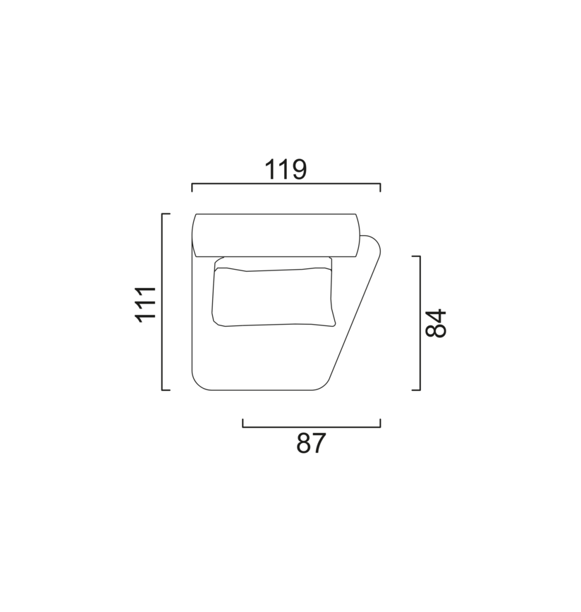 Schéma Module angulé (droit)