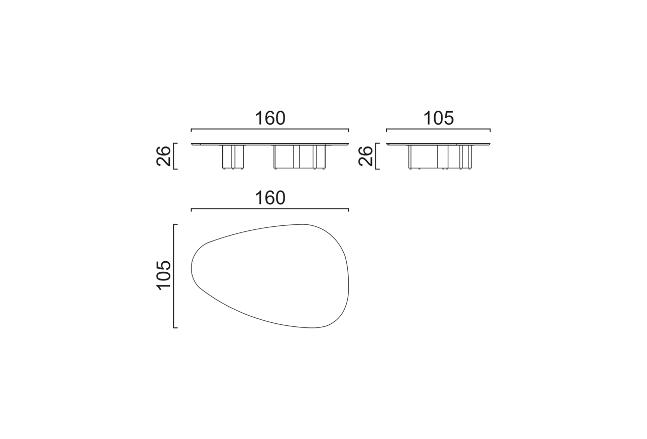 Schéma Table basse latérale