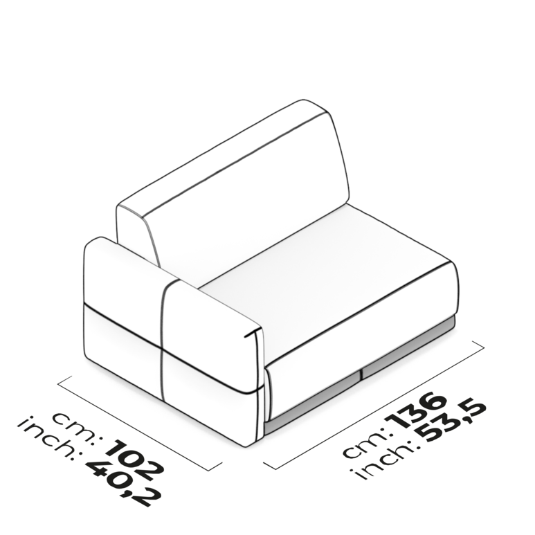 Schéma Module de bras 120 cm (gauche)