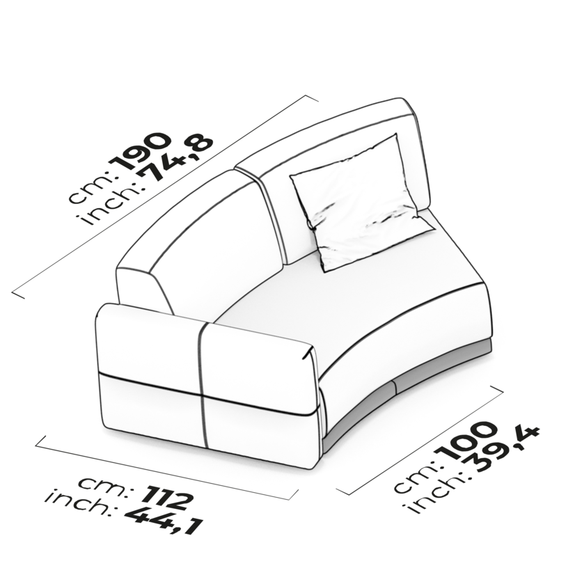Schéma Module courbé (gauche)