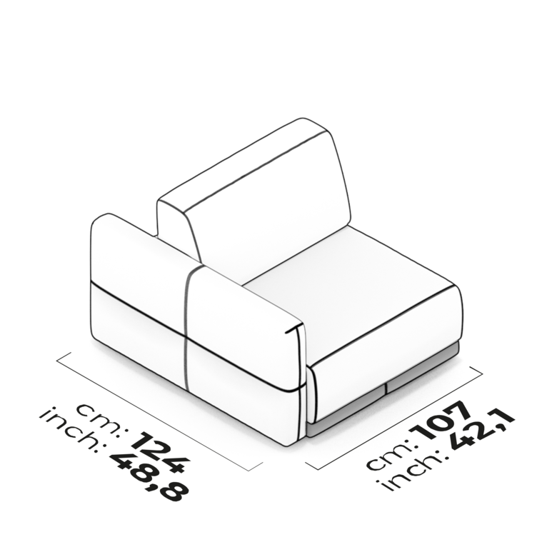 Schéma Module de bras pour salon (gauche)