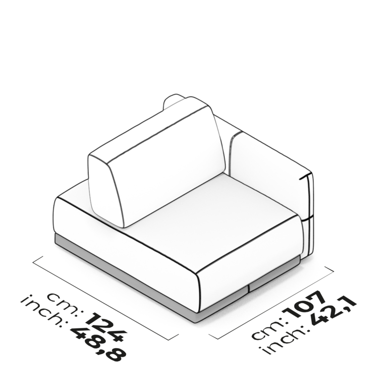 Schéma Module de bras pour salon (droit)
