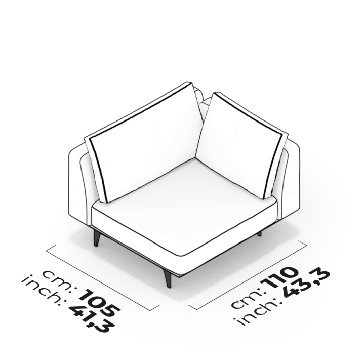 Schéma Module d'angle (droit)