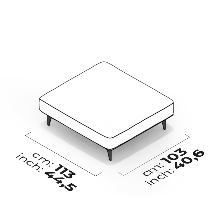 Schéma Pouf d'angle