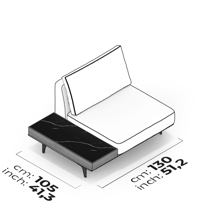 Schéma Module avec table extérieure (gauche)